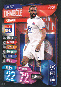 Moussa Dembele Olympique Lyonnais 2019/20 Topps Match Attax CL #LYO14